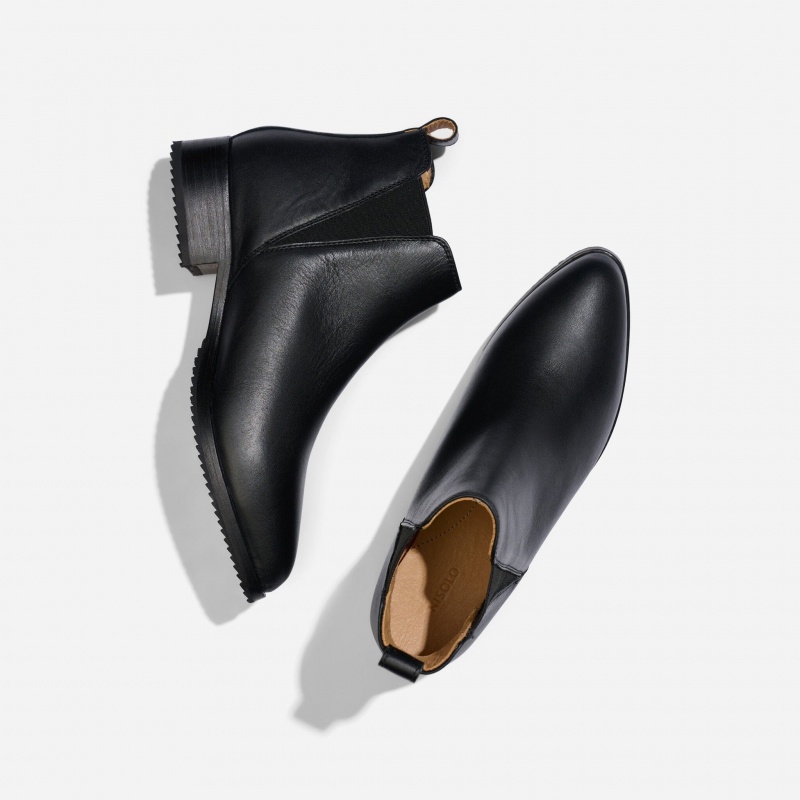 Black / Black Women's Nisolo Eva Everyday Chelsea Boots | 369048-RDN