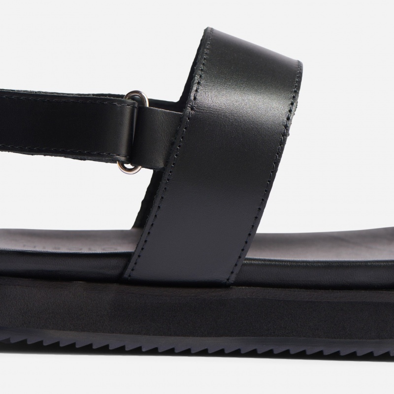 Black / Black Women's Nisolo Go-To Flatform Sandals | 612785-FWY