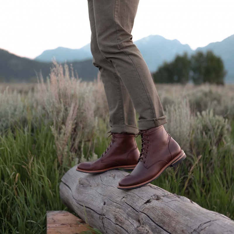 Brown Men's Nisolo All-Weather Andres Boots | 905612-QVJ