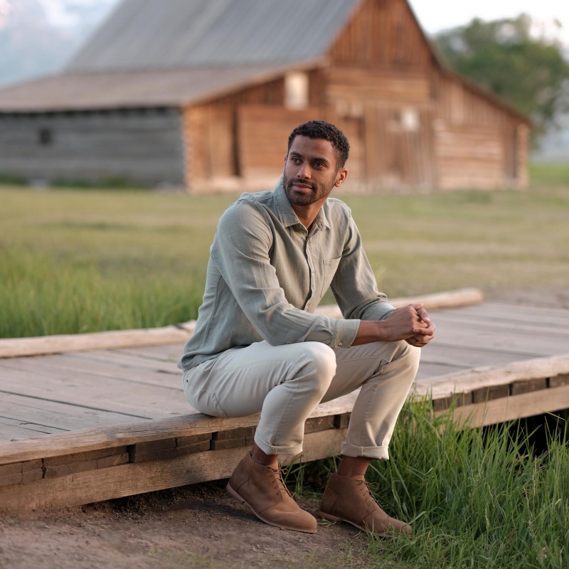 Brown Men's Nisolo Everyday Chukka Boots | 190637-YGD