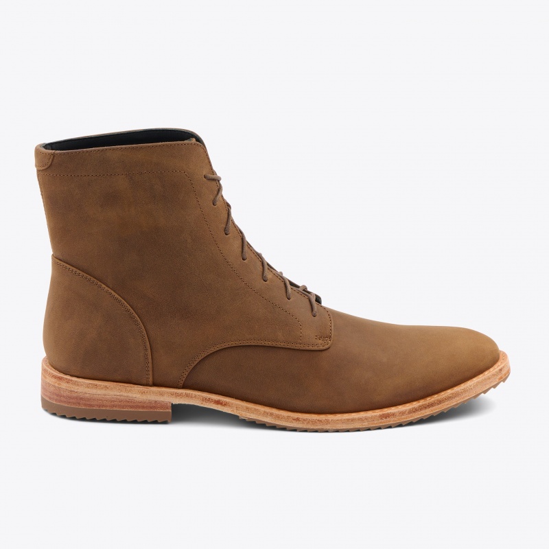 Brown Men's Nisolo Everyday Lace-Up Boots | 546273-NVO