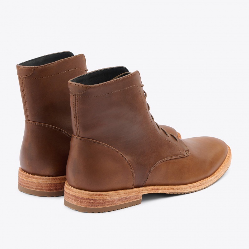 Brown Men's Nisolo Everyday Lace-Up Boots | 976503-KRW