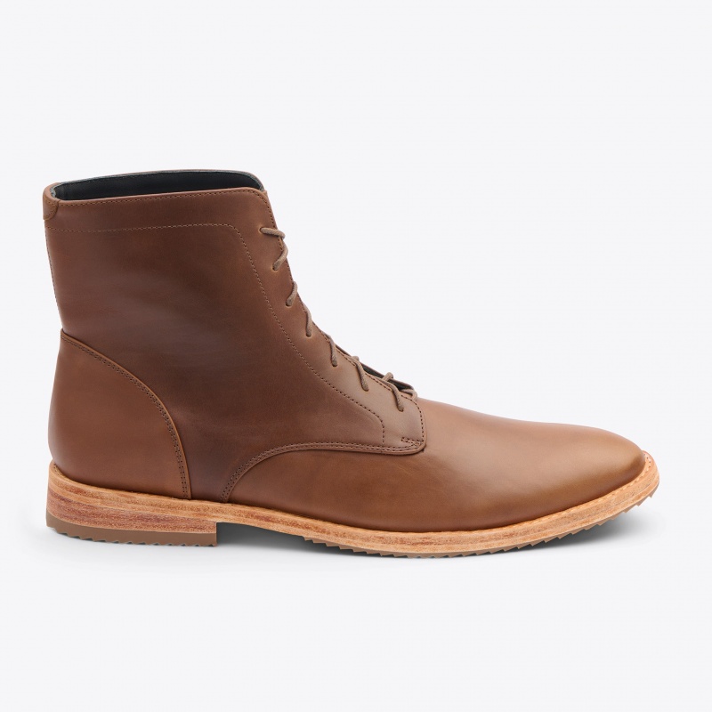 Brown Men's Nisolo Everyday Lace-Up Boots | 976503-KRW