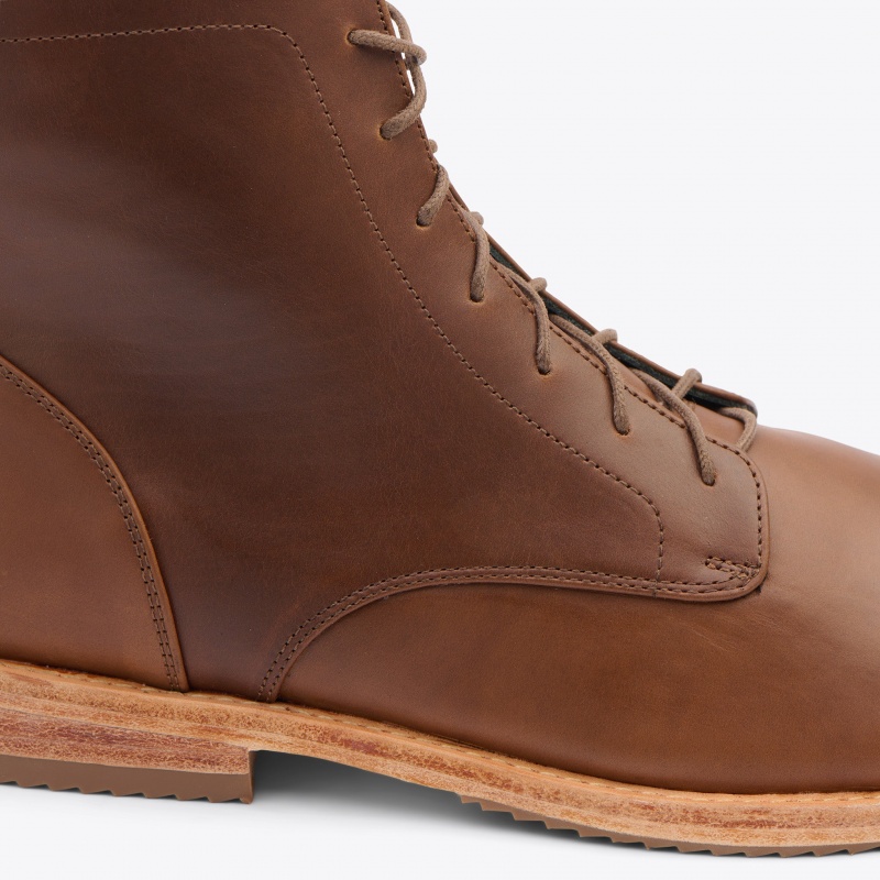 Brown Men's Nisolo Everyday Lace-Up Boots | 976503-KRW