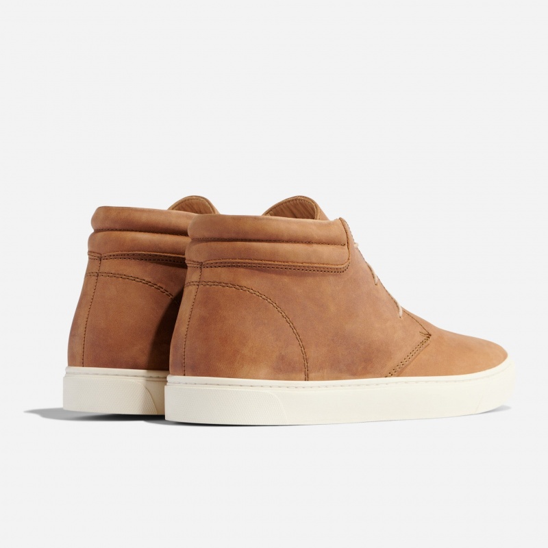 Brown Men's Nisolo Everyday Mid Top Sneakers | 470259-OVI