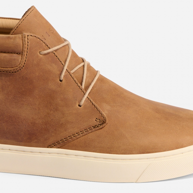 Brown Men's Nisolo Everyday Mid Top Sneakers | 470259-OVI