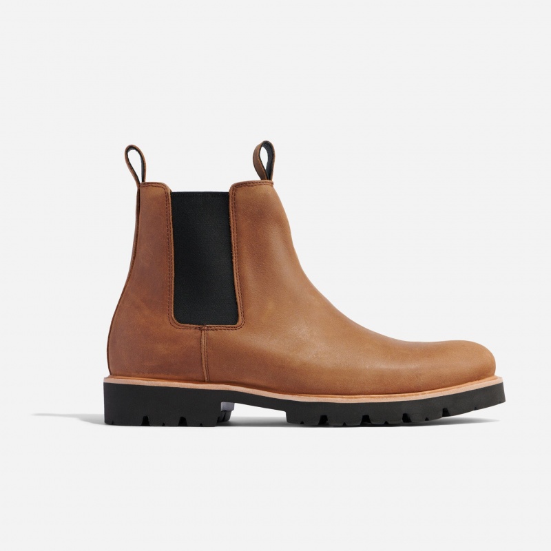 Brown Men's Nisolo Go-To Chelsea Boots | 482603-PAI