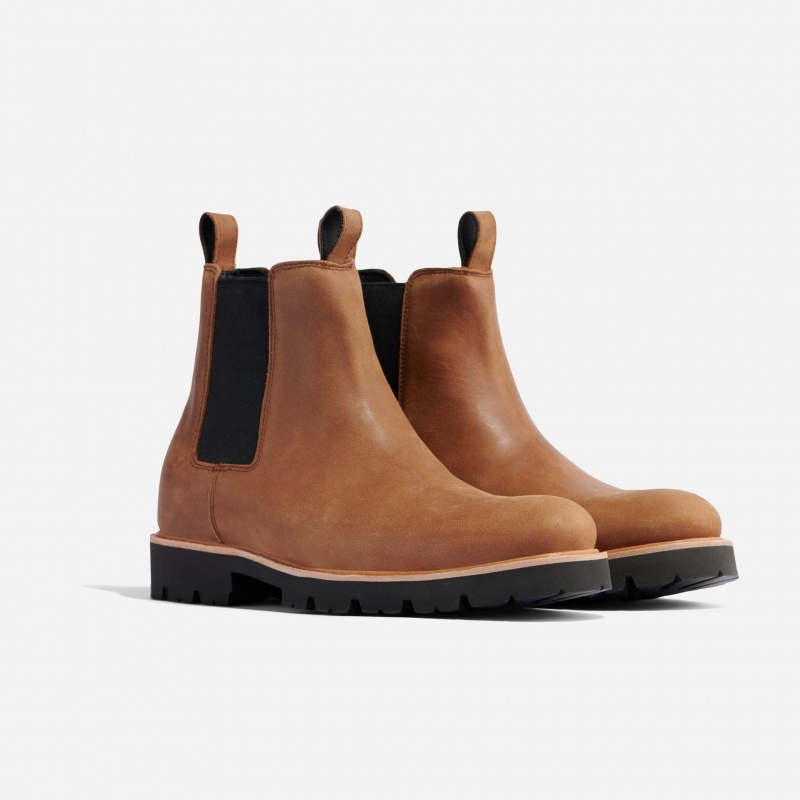 Brown Men\'s Nisolo Go-To Chelsea Boots | 482603-PAI