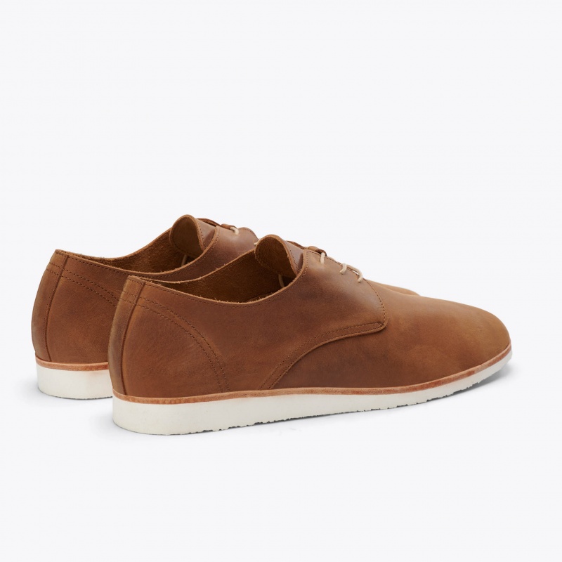 Brown Men's Nisolo Lightweight Flex Derby Sneakers | 208645-YET