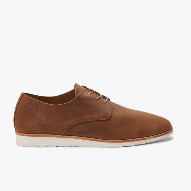 Brown Men's Nisolo Lightweight Flex Derby Sneakers | 208645-YET