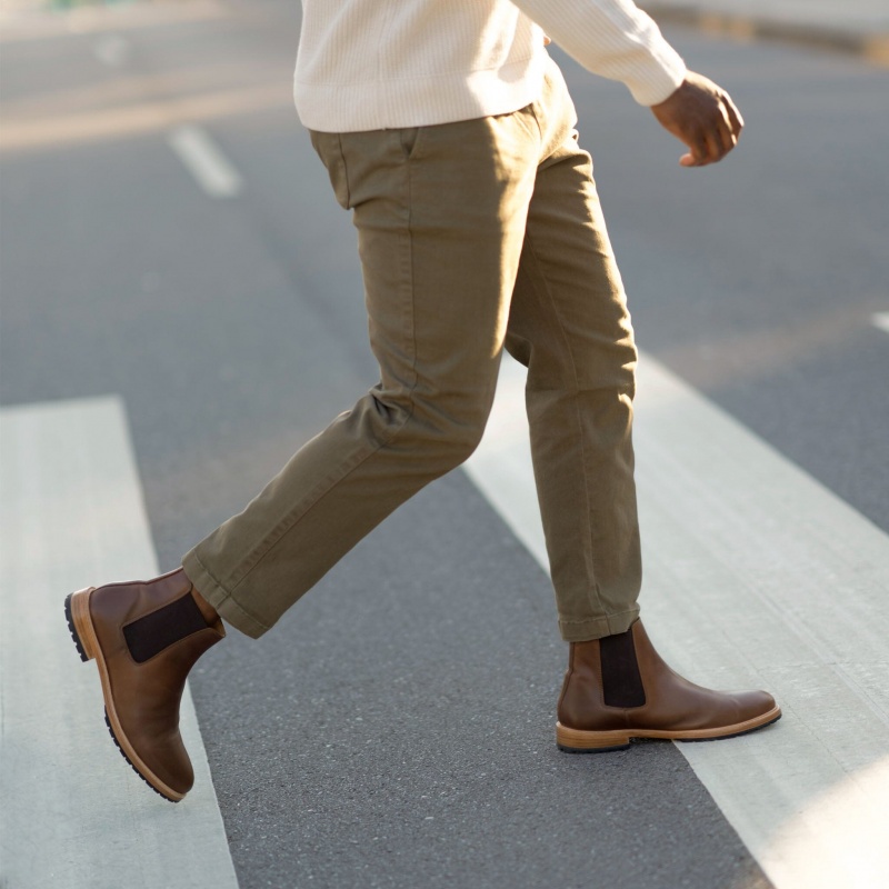 Brown Men's Nisolo Marco Everyday Chelsea Boots | 948315-HDA