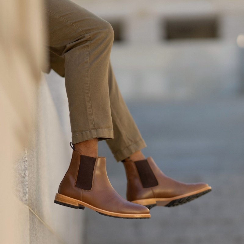 Brown Men's Nisolo Marco Everyday Chelsea Boots | 948315-HDA