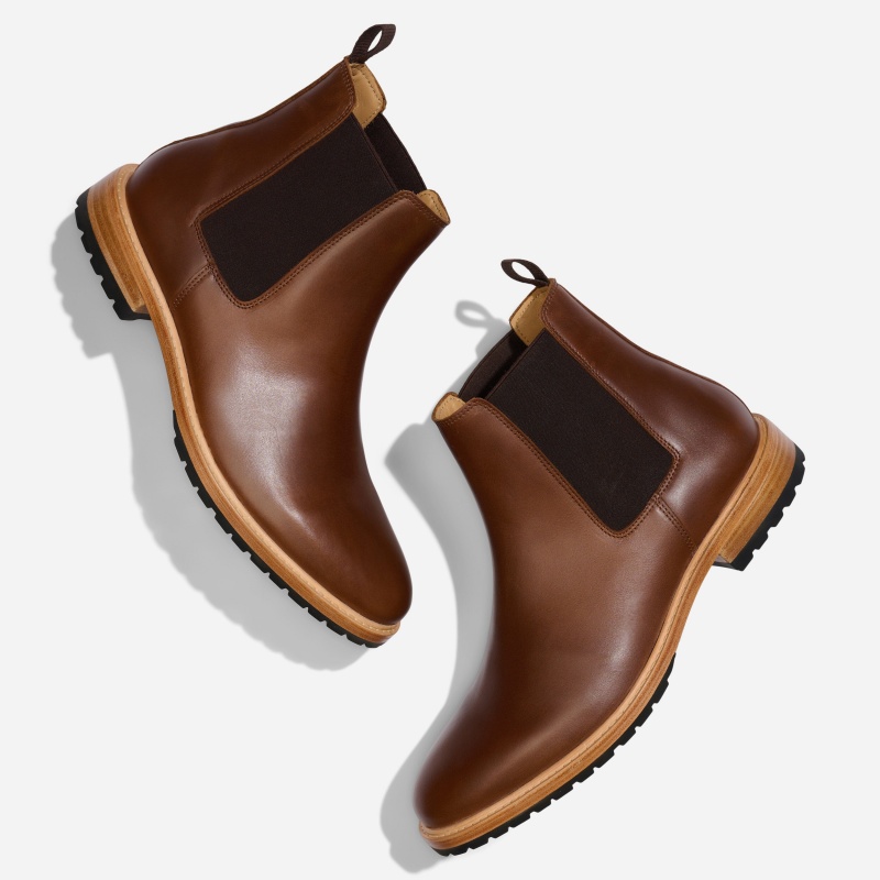 Brown Men's Nisolo Marco Everyday Chelsea Boots | 948315-HDA