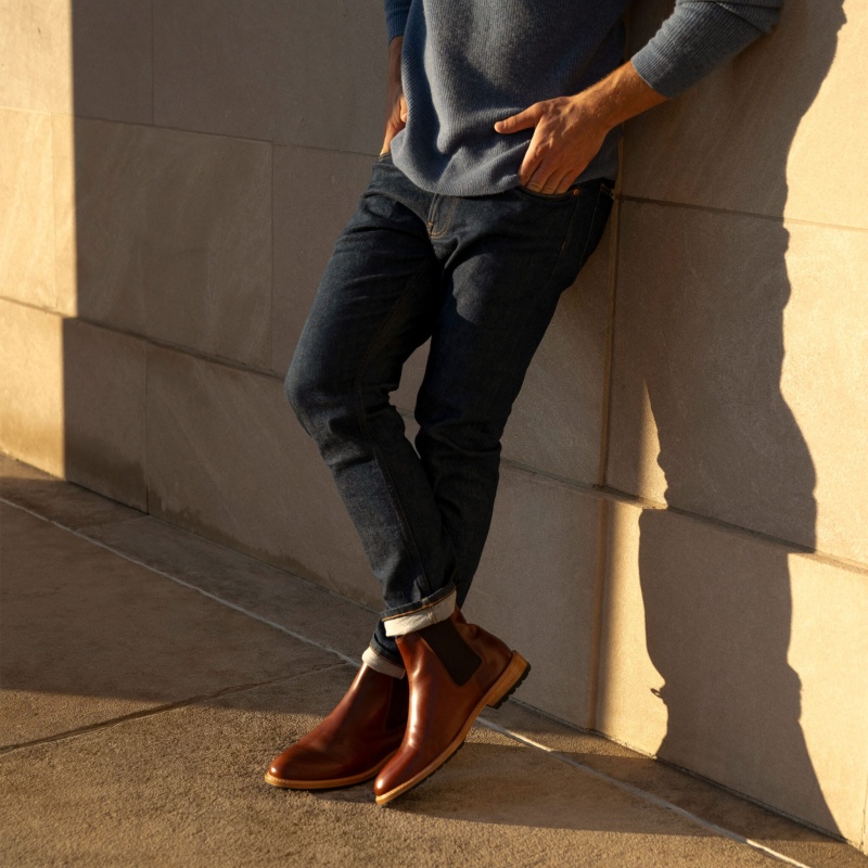 Brown Men's Nisolo Marco Everyday Chelsea Boots | 931257-OKY