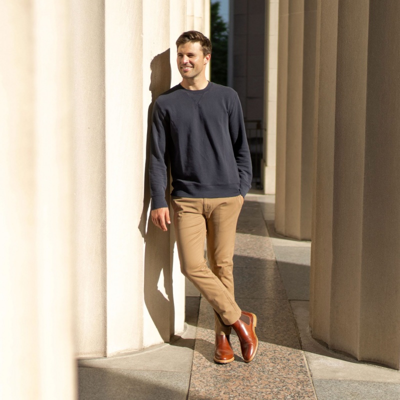 Brown Men's Nisolo Marco Everyday Chelsea Boots | 931257-OKY