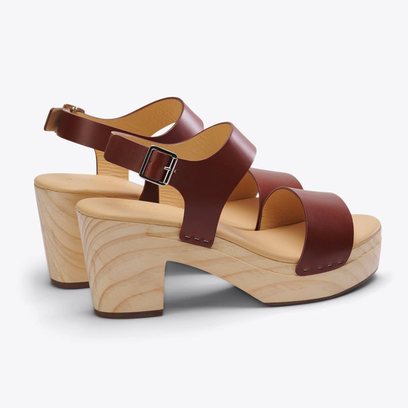 Brown Women's Nisolo All-Day Open Toe Clogs | 574816-NPY