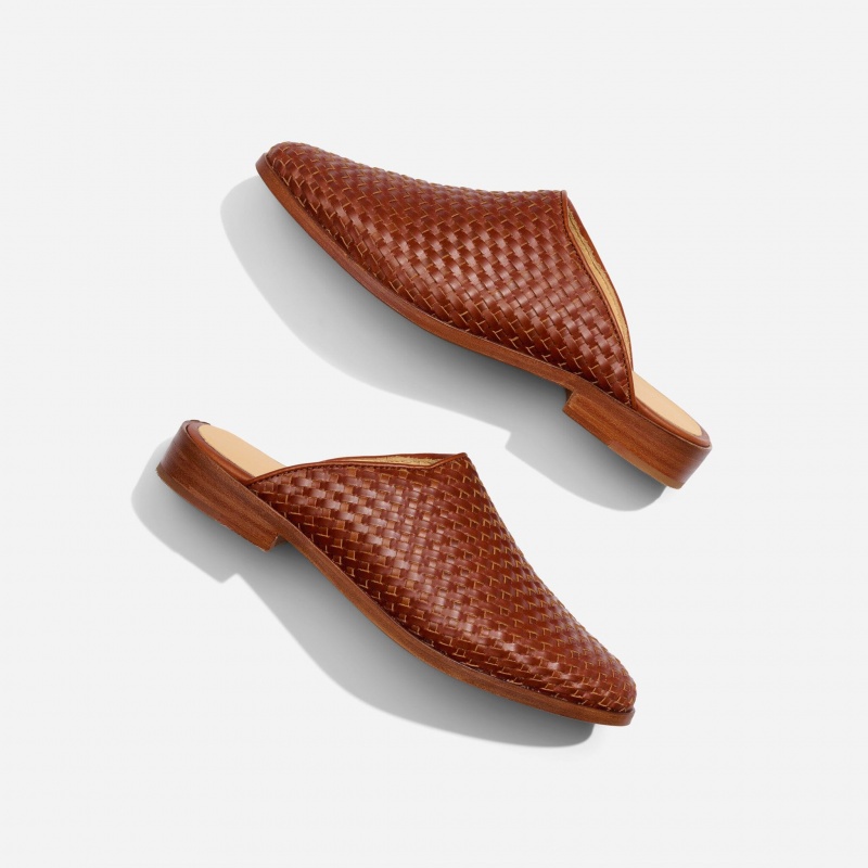 Brown Women's Nisolo Ama Woven Mule | 536710-KHR