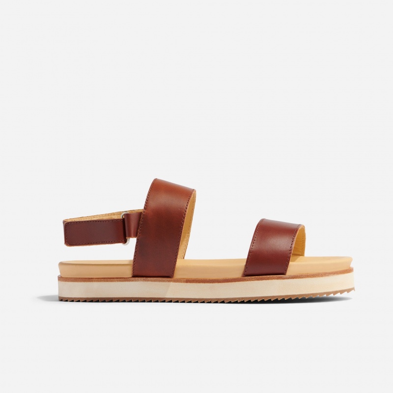 Brown Women's Nisolo Go-To Flatform Sandals | 240157-JZC