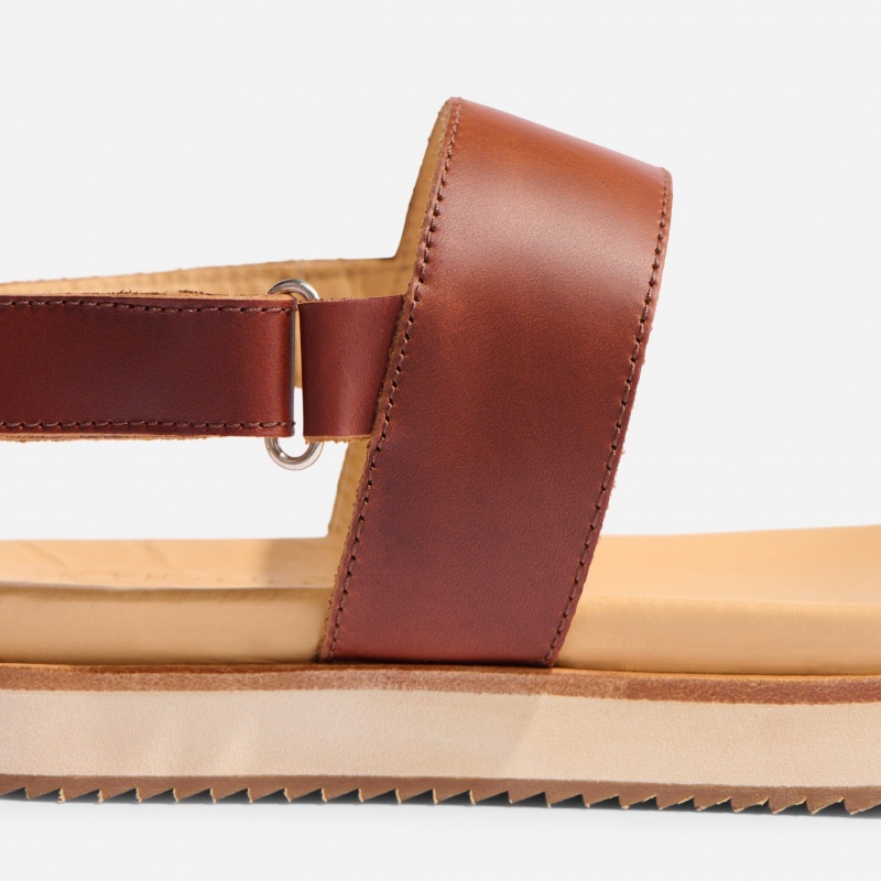 Brown Women's Nisolo Go-To Flatform Sandals | 240157-JZC