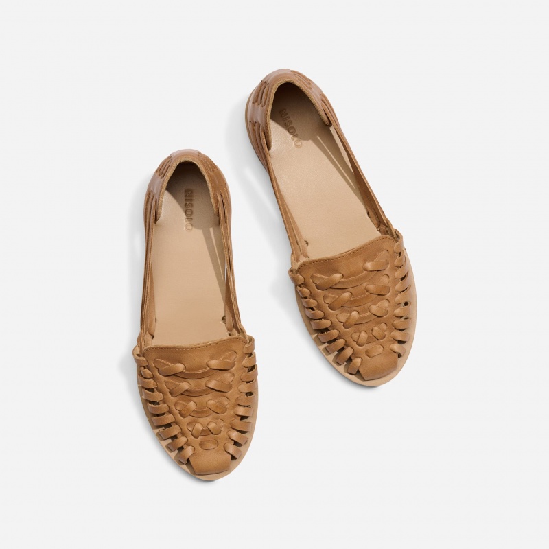 Brown Women's Nisolo Huarache Sandals | 713095-MWT