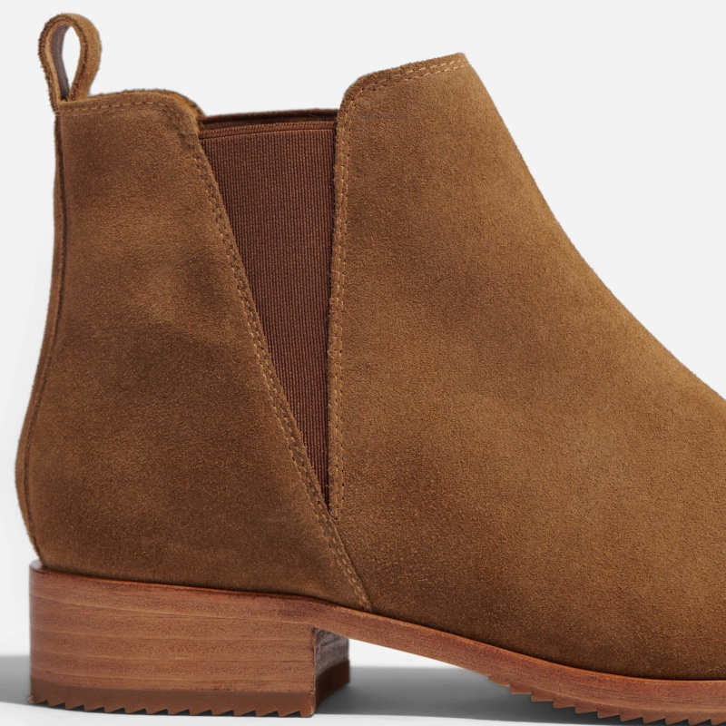 Grey Brown Women's Nisolo Eva Everyday Chelsea Boots | 051938-THA