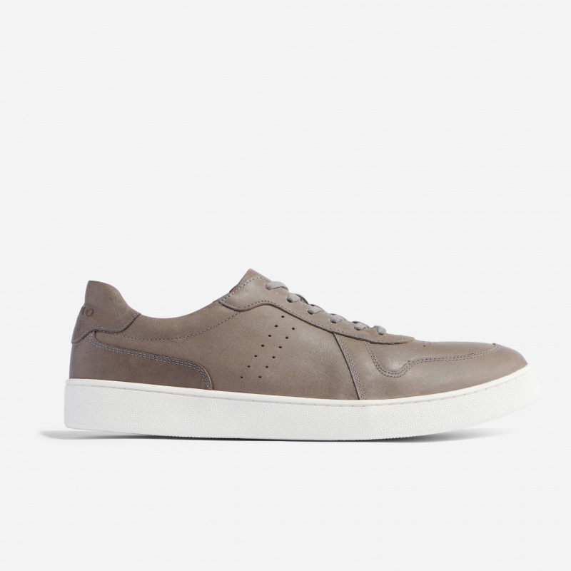 Grey Men's Nisolo Beto Go-To Court Sneakers | 498027-JZI