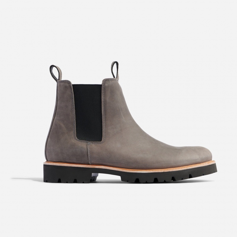 Grey Men's Nisolo Go-To Chelsea Boots | 678359-JLX