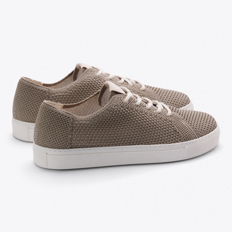 Grey Women's Nisolo Go-To Eco-Knit Sneakers | 096278-WZD