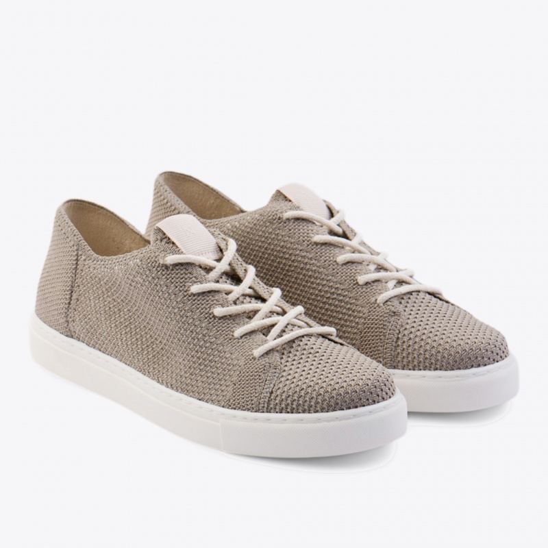 Grey Women\'s Nisolo Go-To Eco-Knit Sneakers | 096278-WZD