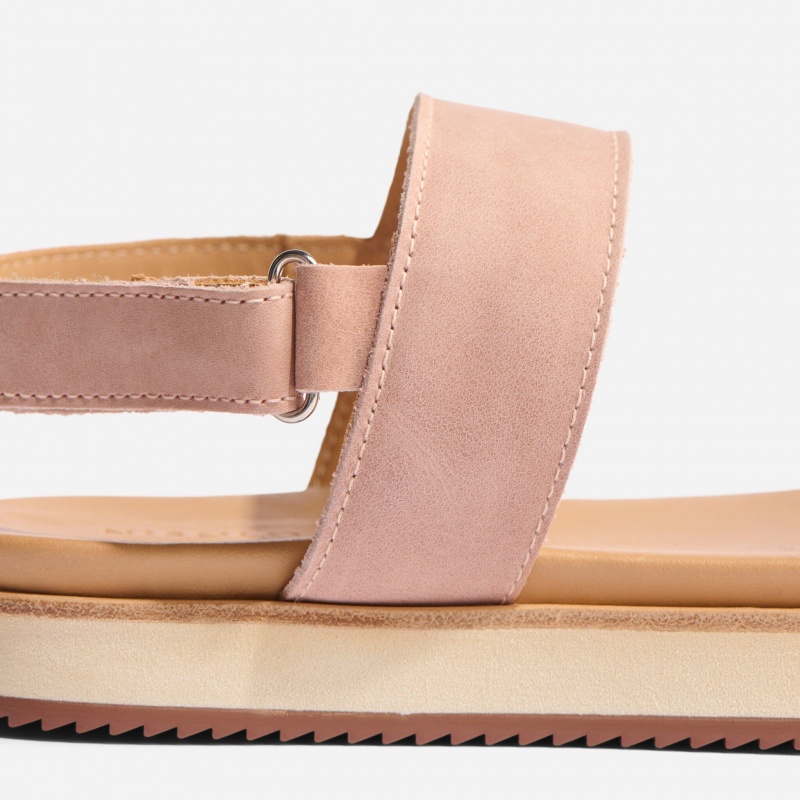 Rose Women's Nisolo Go-To Flatform Sandals | 573106-PXS