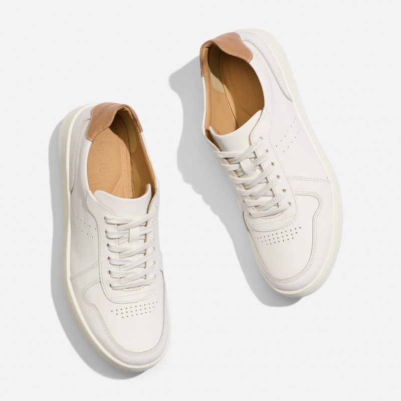 White Women's Nisolo Bria Go-To Court Sneakers | 065981-NHQ