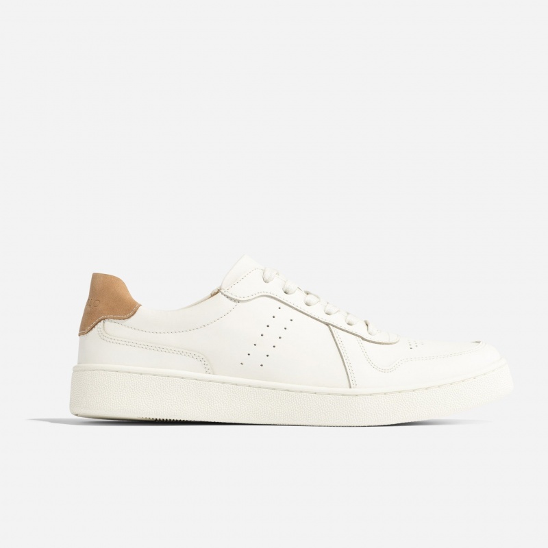 White Women's Nisolo Bria Go-To Court Sneakers | 065981-NHQ