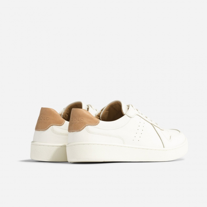 White Women's Nisolo Bria Go-To Court Sneakers | 065981-NHQ